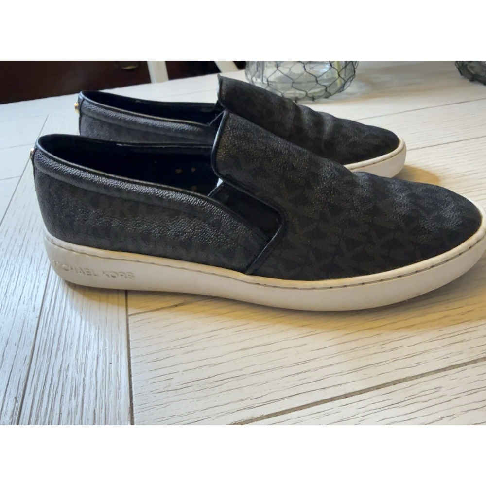 Michael Kors Women's Keaton Black Slip On Logos Loafers Shoe Size 8.5‎ M Casual - Picture 6 of 12